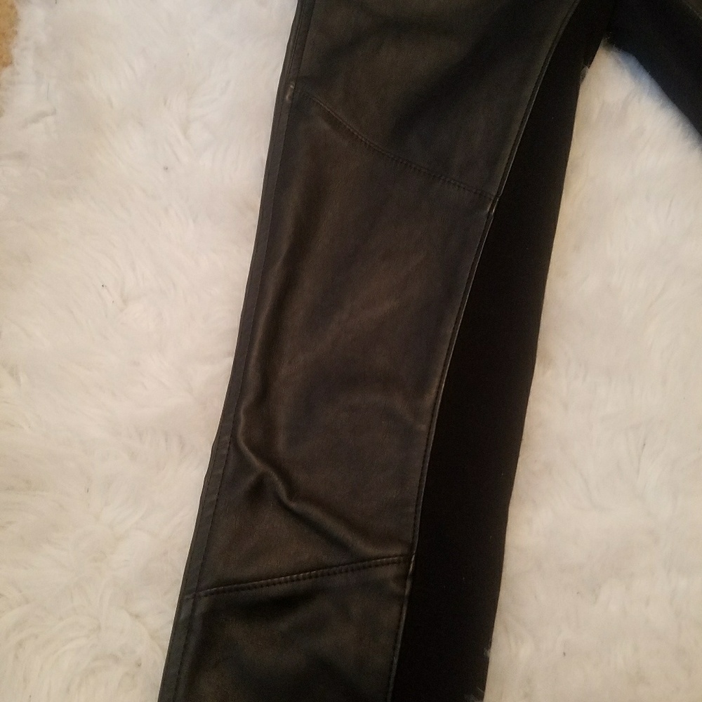 stretch faux leather pants - Picture 2 of 4